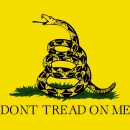 Gadsden Flag saying "dont tread on me"