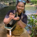 Kameryn holding a fish
