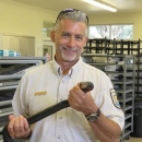 Project Leader Ken Blick holding an Eastern Indigo Snake