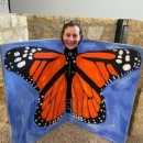 Deb and butterfly mural
