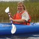 Kelly Blackledge in kayak