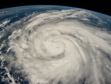A satalite image of Hurricane Image from International Space Station