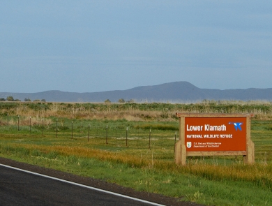 Picture of Lower Klamath National Wildlife Refuge entrance sign.