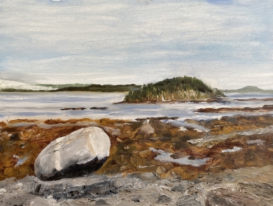 Painting of shoreline