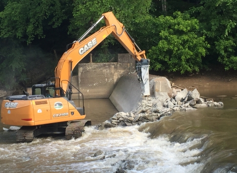 Removal of the Highland Dam on the West Fork River in West Virginia