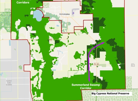 Florida Panther East Collier Map.
