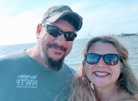 Carrie and Ron at the Gulf of Mexico