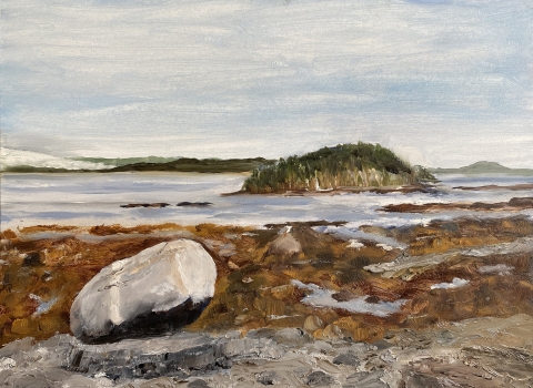 Painting of shoreline