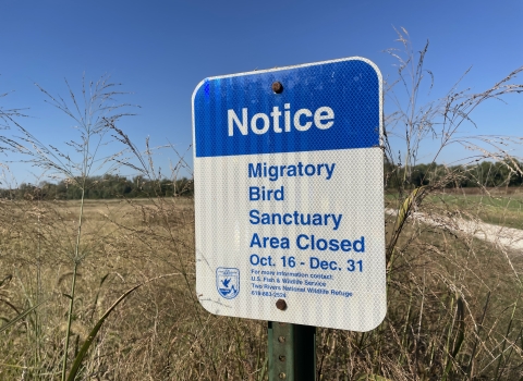 Sanctuary Sign Two Rivers NWR