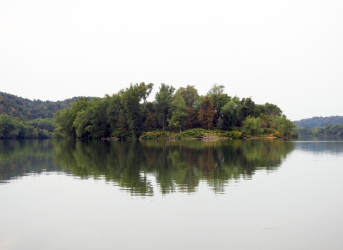 Wells Island from the Ohio River