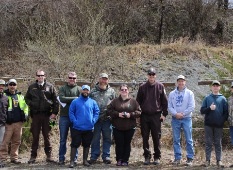 Mentored turkey hunt group photo at Wallkill River National Wildlife Refuge