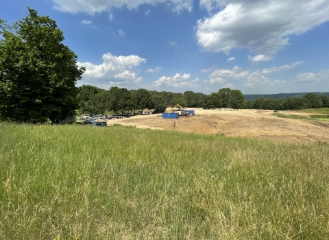 View overlooking the site where the new facility is going to be built.