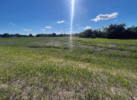 Site of the newly established Gitzlaff Park in Kenosha County, Wisconsin one month post grading