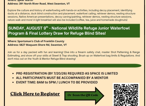 A flyer for a free two-day youth waterfowl event.