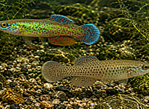 Barrens Topminnow (Fundulus julisia) Male and Female